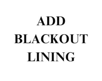 Add Blackout Curtain Lining, 100% Light Blocking, Sew-in for Curtains, Customizable