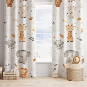 Safari Animals Nursery Curtains: Ultra Soft Baby Boy Room Decor