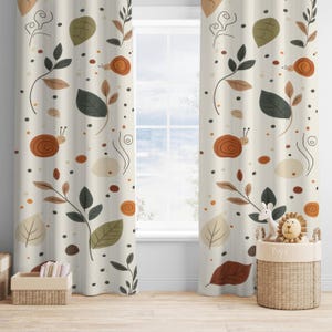 Woodland Animals Nursery Curtain Baby Boy Room Curtain Animal Print Curtain Baby Shower Gift Custom Curtains