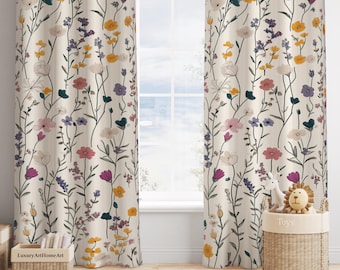 Wildflower Baby Girl Room Curtain Nursery Curtains Window Curtains