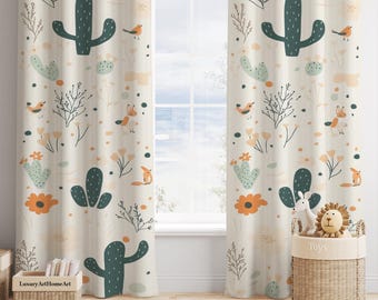 Aquarell Kaktus Baby Zimmer Vorhang Kinderzimmer Vorhnge Fenster Vorhnge  - Etsy.de