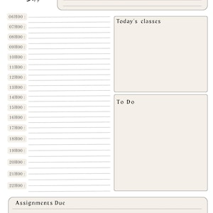 Agenda imprimable étudiant, planificateur scolaire quotidien facile à utiliser,  cadeau de rentrée
