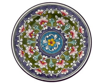 アンティーク ウズベキスタン陶器皿 – 100年以上前の中央アジアの陶器