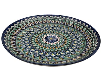 アンティーク ウズベキスタン陶器皿 – 100年以上前の中央アジアの陶器