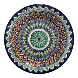 Uzbek ceramics | Ceramic plate | Hand-painted with Floral Patterns | Traditional Central Asian Design