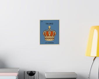 Matte Vertical Taurus Posters, Zodiac Wall Art, Astrology Decor, Home Office Wall Art, Gift for Taurus, Modern Poster Prints