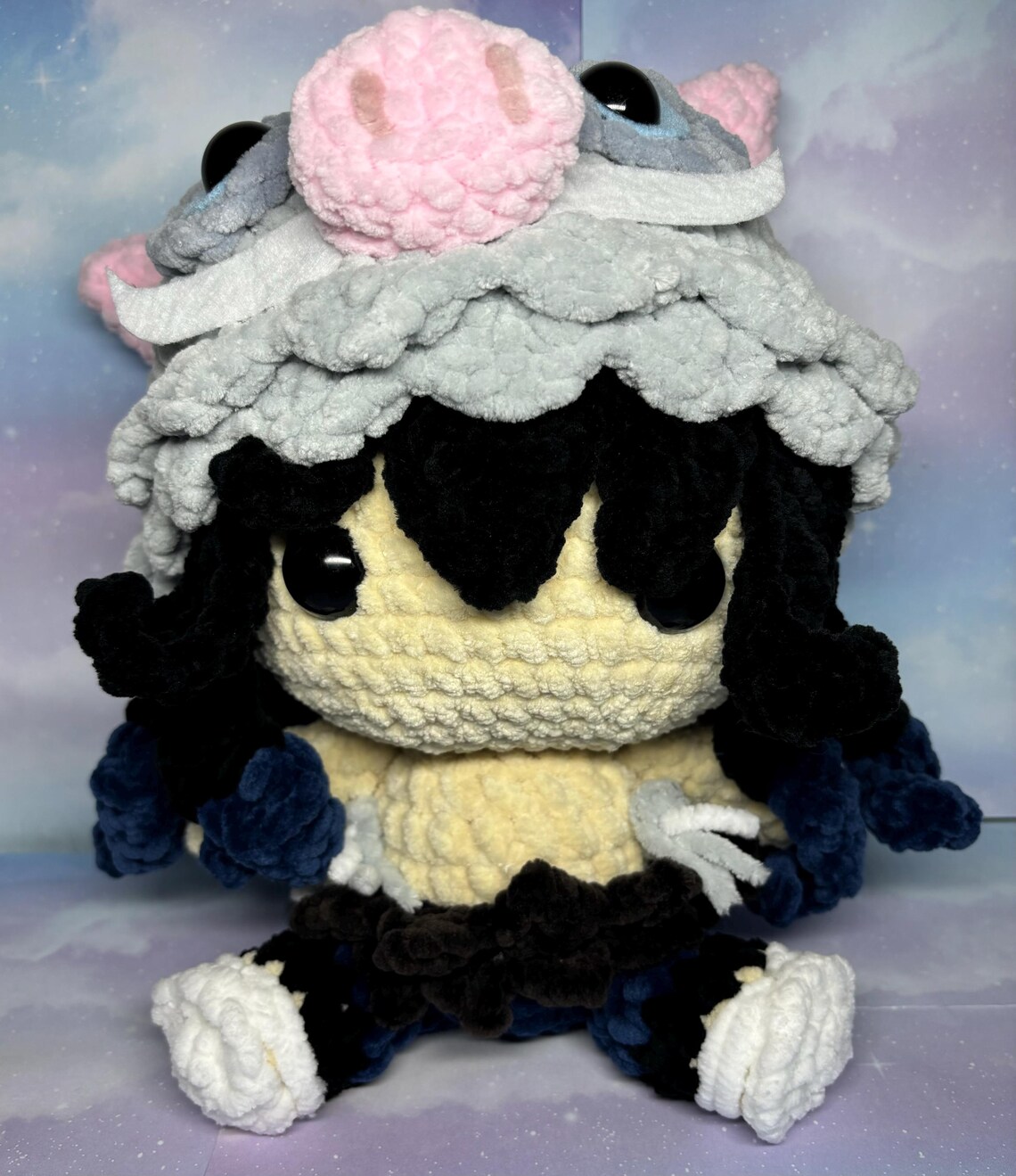 Inosuke Demon Slayer Inspired Crochet Plush Etsy