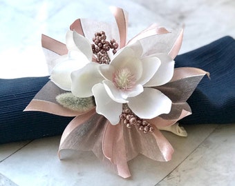 Flower Napkin Ring, Blush Pink blush pink table settings, Baby Shower Decor, Wedding Shower Decor, Floral Decor, Hostess Gift for Newlywed