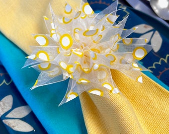 Party Napkin Ring, Gender Neutral Baby Shower Decorations, Birthday Dinner Decor, Easter Table decor, spring table topper, napkin holder