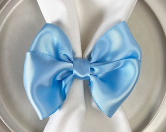 Bow Napkin Ring, Baby Boy Shower Decoration, Wedding Reception Table Decorations, Wedding Decor, Bridal Shower Decor, Bow Decor