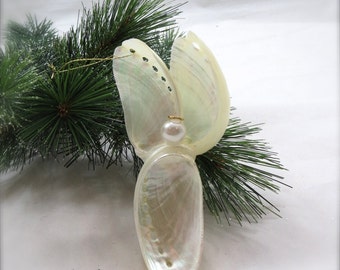 Shell Angel Ornament - abalone