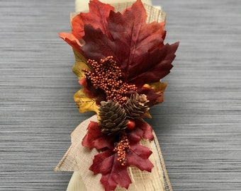 Fall Napkin Ring, fall decorations for home, fall tabletop decor for wedding, housewarming gift fall decor, leaf decor, fall party decor