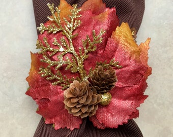 Fall Napkin Ring, Leaf Table Decor for Housewarming Gift, Thanksgiving Dinner decor, Autumn Decor, Fall Wedding Decorations