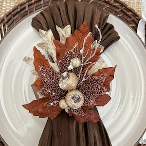 Fall Napkin Ring,  Thanksgiving Table Decor,  fall Leaf, Holiday Table, Fall Home Decorations, Thanksgiving Napkin Ring, Leaf Napkin Ring