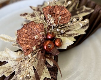 Fall Napkin Ring,  Leaf Decor, Thanksgiving Table Decor, Autumn Table, Fall Decorations for Home, Thanksgiving Napkin Ring, Leaf Napkin Ring