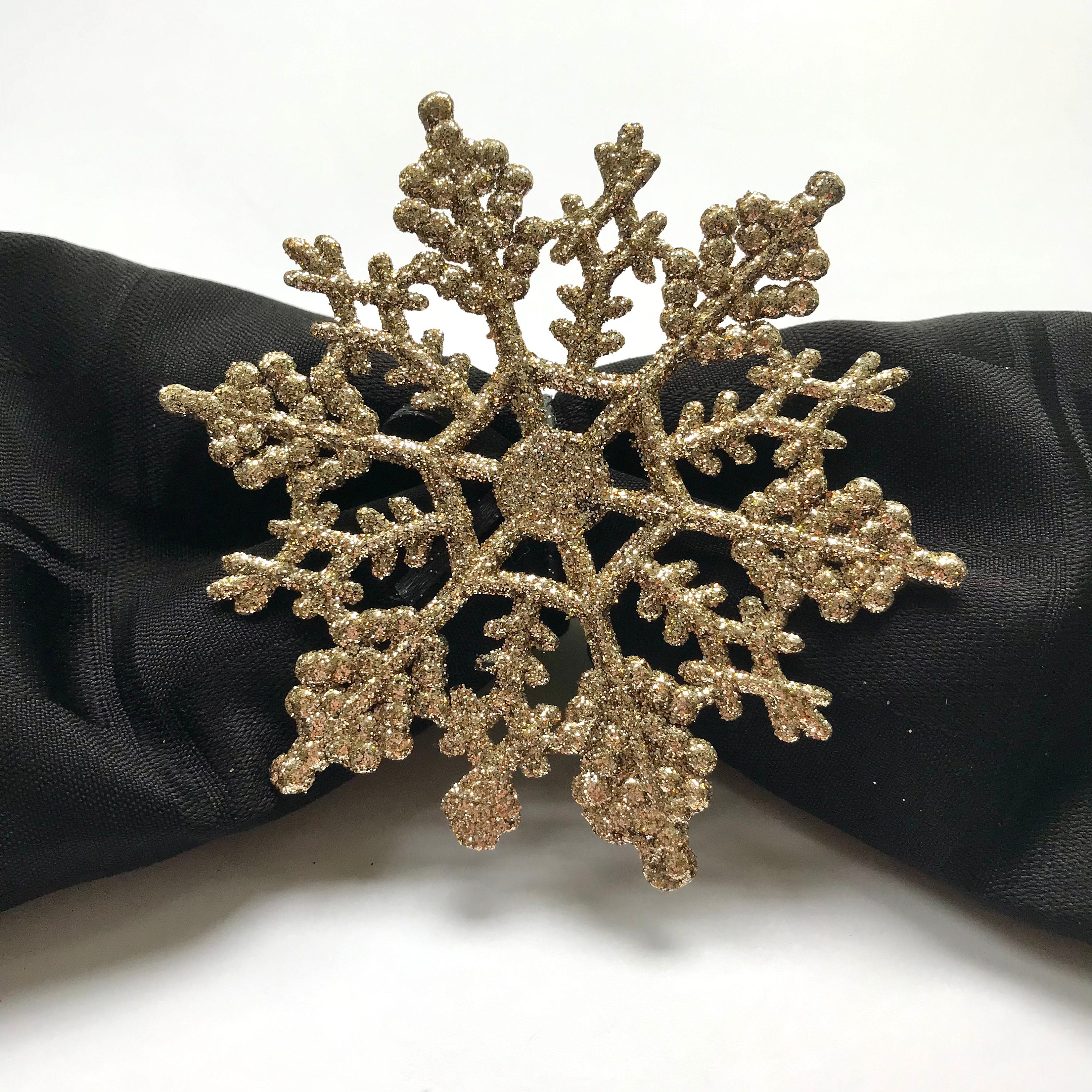 Gold Snowflake Napkin Ring, Winter Wonderland Decor, Christmas decor
