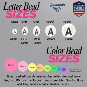 Personalized Dog Collar Beaded Boy Limited Edition SKY Blu. Adjustable length +++ FREE matching BFF bracelet afbeelding 8