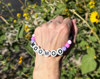 Cat collar Personalized beaded. --PETUNIA-- Handmade Pet Necklace.
