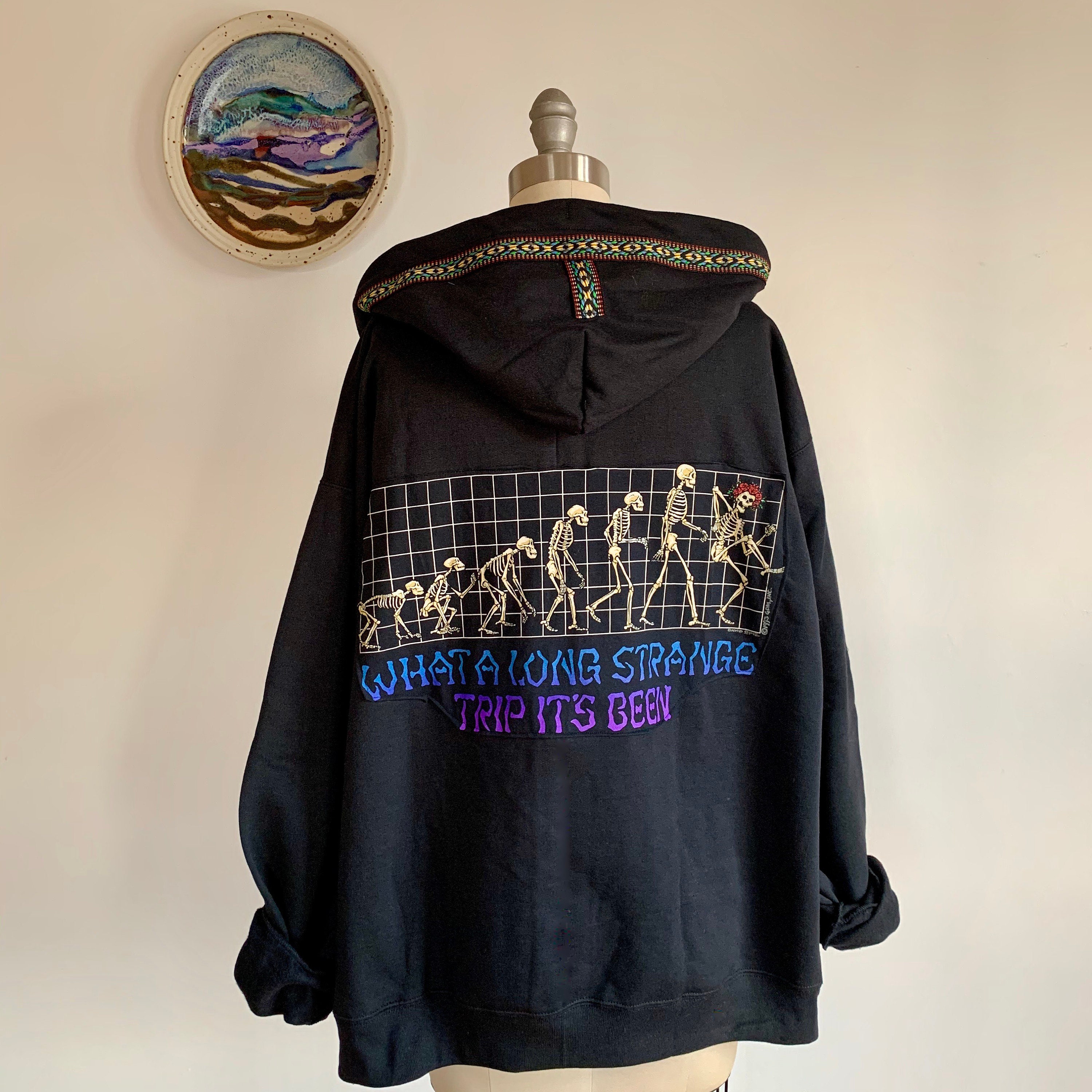 Vintage Grateful Dead Jerry Garcia American Rock Classic Rock Tie Dye Zipper Up Jas Zeldzaam! Kleding Gender-neutrale kleding volwassenen Hoodies & Sweatshirts Sweatshirts 