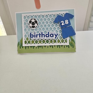 Cartes d'anniversaire pour hommes sur le thème du football. Fait main et personnalisé