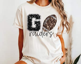 Go Team, Go Raiders, Glitter, Football, PNG, Digital Image, Download