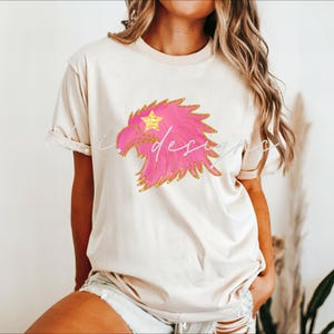 Maskottchen, Schulmaskottchen, Preppy-Maskottchen, Adler-Maskottchen, Rosa Maskottchen, Rosa Adler, Goldenes Maskottchen, Goldener Adler, PNG, Digital Download, DTF
