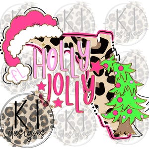Weihnachtszustand Umriss Florida Leopard Pink Baum PNG Digitale Bild Download