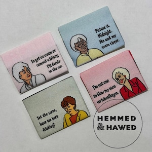 Florida Ladies woven sew in labels, double sided woven tags, sewing notions