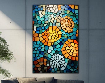 Tempered Glass Wall Art, Stained Glass Print, Extra Large Wall Art, Glass Wall Decor, Wall Hangings, Glass Printing, Stained Window Glass