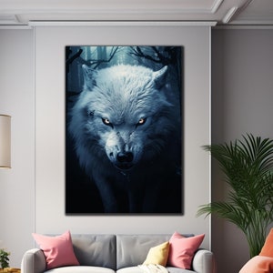 Wolf Wall Art, Animal Wildlife, Tempered Glass Art, Extra Large Wall Art, Glass Printing, Wall Hangings, Wolf Wall Decor, Glass Wall Decor