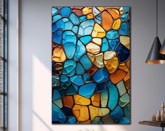 Tempered Glass Wall Art, Stained Glass Print, Extra Large Wall Art, Glass Wall Decor, Wall Hangings, Glass Printing, Stained Window Glass