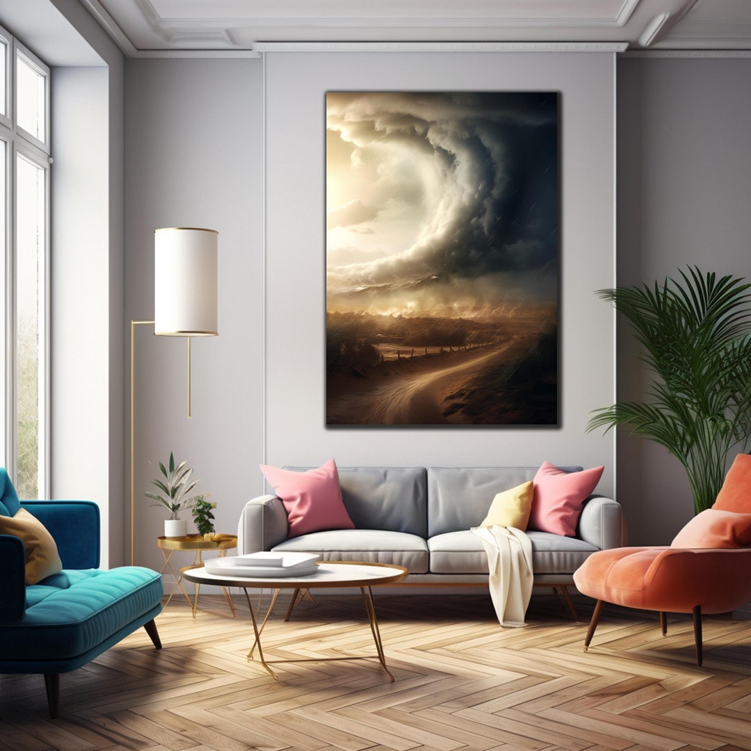 Tempered Glass Wall Art, Tornado Wall Art, Storm Wall Art, Fantasy Wall ...