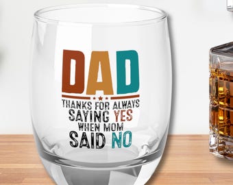 Funny Dad Whiskey Glass, Father's Day Gift