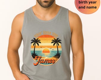 1986 Birthday Shirt, Vintage 40th Birthday Shirt, Vibin Since 1986, Custom Tank Tops, Gift for Him, Unique Dad Gift, Husband Gift