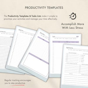 Productivity templates for Remarkable Paper Pro include task lists, priorities charts, checklists, and night routines. Designed to simplify time management, enhance productivity, and keep tasks organized, helping you accomplish more with less stress.