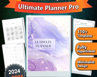 reMarkable Paper Pro Planner 2024-2025: Hyperlinked Digital Daily, Weekly, Monthly