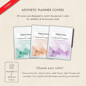 Choose from 3 aesthetic planner cover colors—Jade Green, Light Orange, and Lavender—designed for Remarkable Paper Pro. These stylish covers offer a coordinated and harmonious look to enhance your planning experience and keep everything organized.