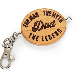 Personalized Pocket Tape Measure | Custom Wood Mini Tape | Gift for Him | Stocking Stuffer | Travel Tape Measure