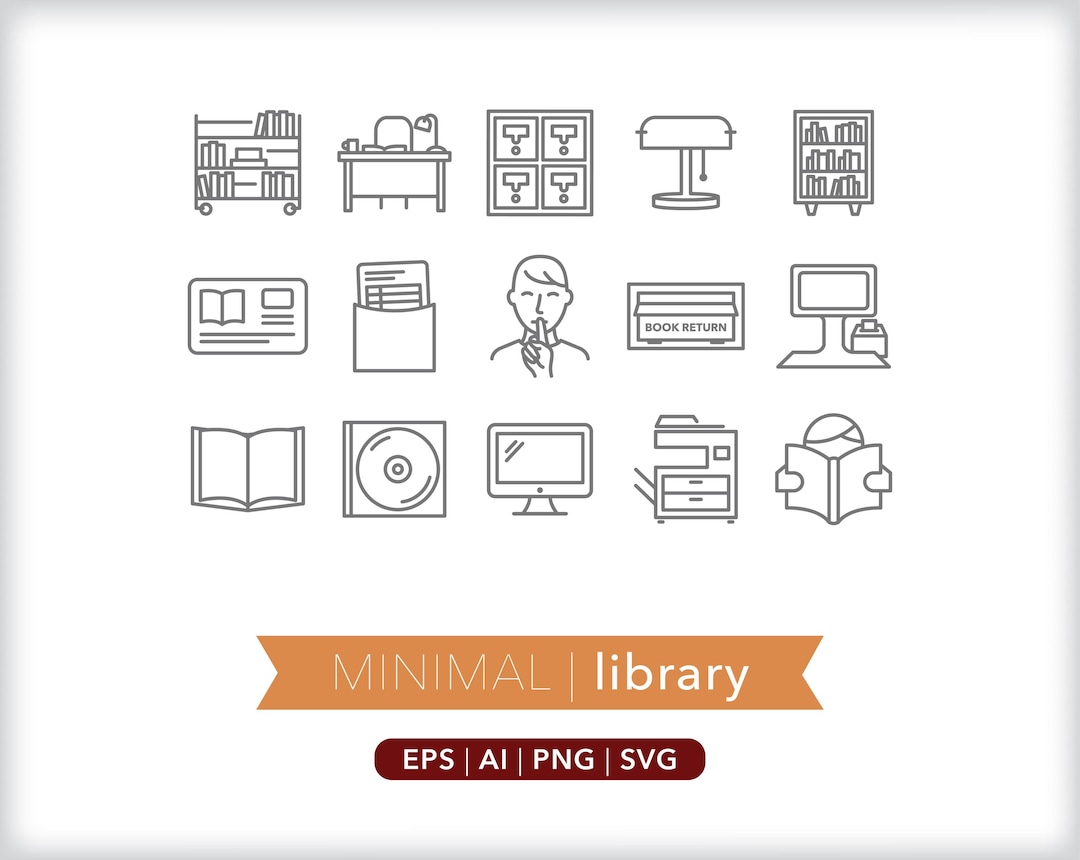 Librarian Help Icon Library Icons: Book Cart, Computer, Librarian - SVG, AI, PNG (digital ...