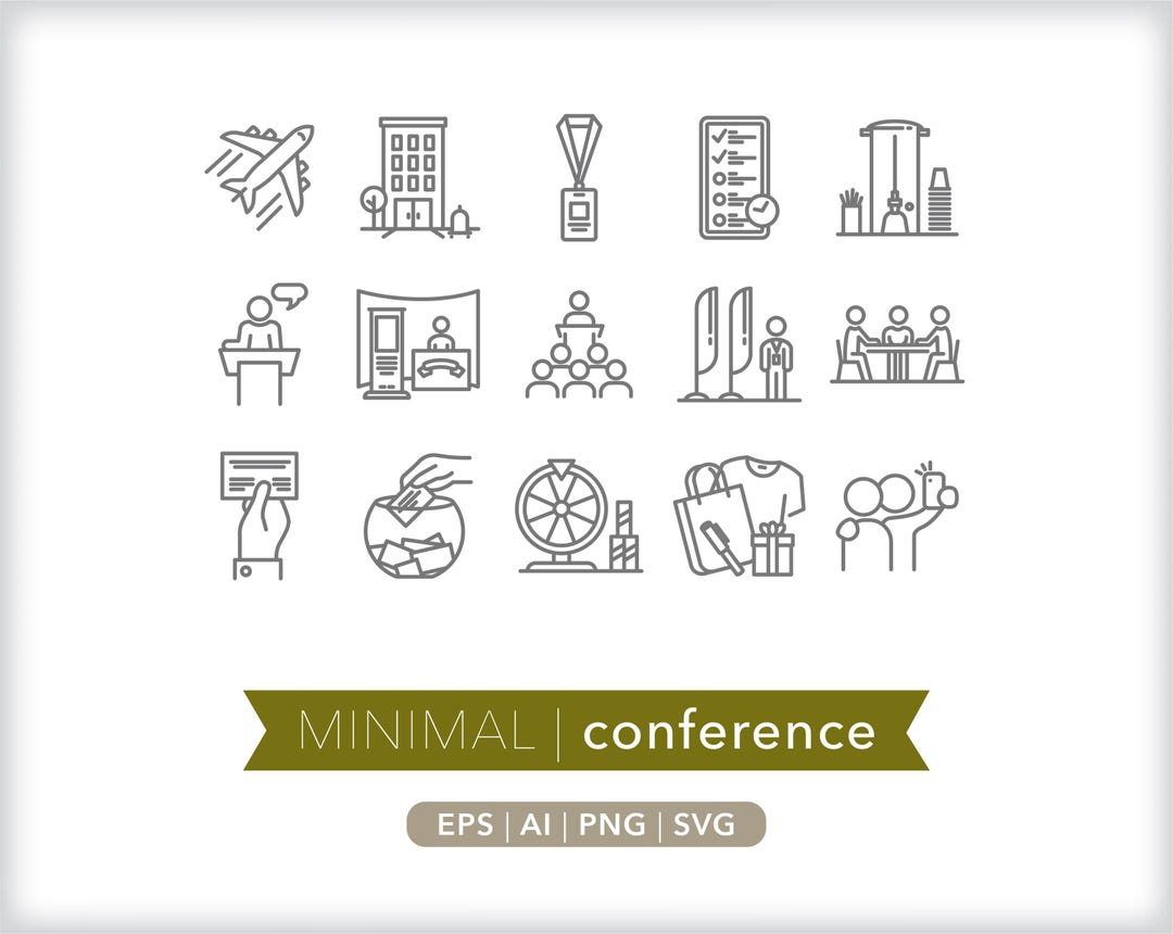 Conference Icons | SVG AI PNG | Digital Download for Design, Social ...