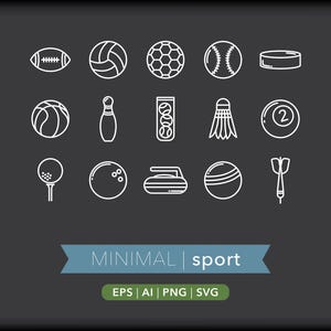 Iconenset sportuitrusting: SVG, AI, PNG (digitale download) afbeelding 3