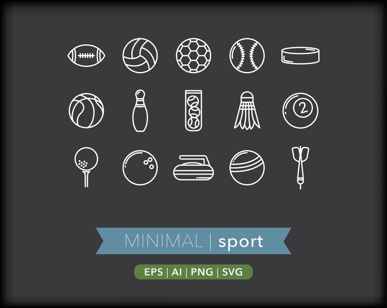 Iconenset sportuitrusting: SVG, AI, PNG (digitale download) afbeelding 3