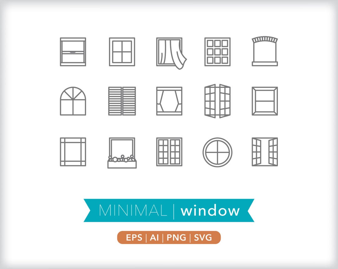 Window Icons | SVG AI PNG | Digital Download for Design, Social Media ...