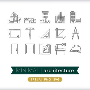 Architecture Icons: Building & Design Elements (Digital Download)