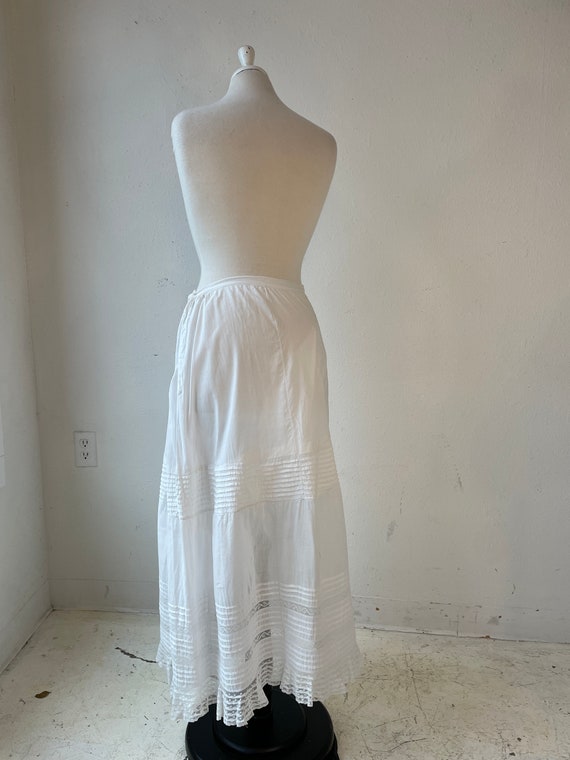 Victorian White Cotton Ankle Length Half Slip Vin… - image 7