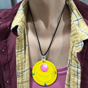 Sailor Moon Two-Sided Brooch Pendant Necklace