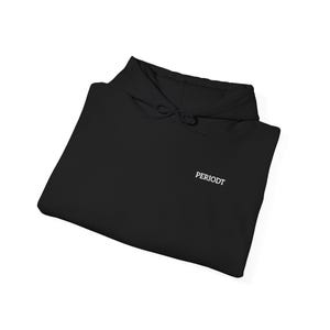PERIODT Minimal White Pullover Hoodie | Subtle Sleeve Patch