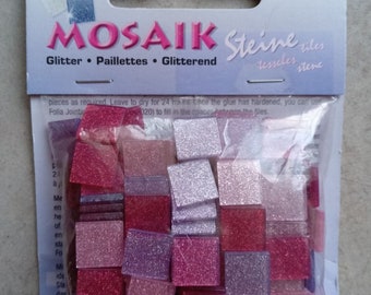 Harz-marmorierte Mosaikfliesen, violette und rosa Farben, Marmoreffekt