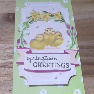 Carte de voeux faite main - Printemps, Pâques