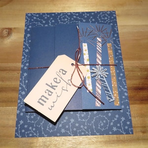 Handmade Greeting Card Birthday - Folded, Masculine